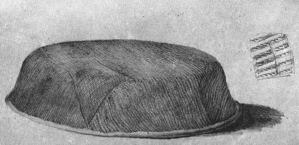 Kimmswick fabric-impressed, complete pan (upside down), Lesueur's 1828 drawing