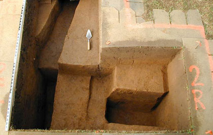 Finished excavation of Block 8, south end