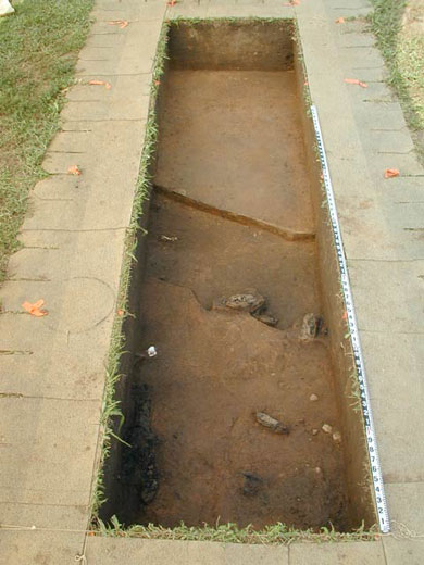 The excavated base of the house floor in Block 10